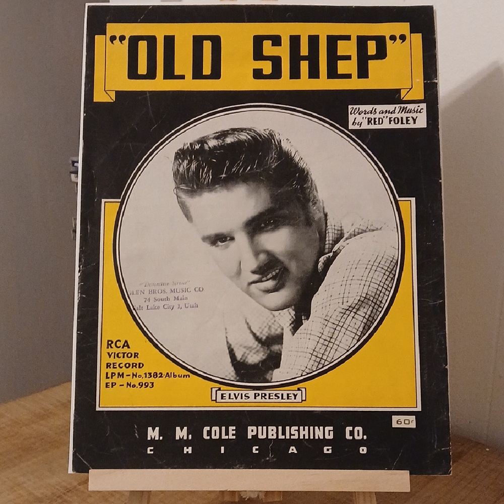"Old Shep" 1950 RARE ELVIS Sheet Music AND WORDS